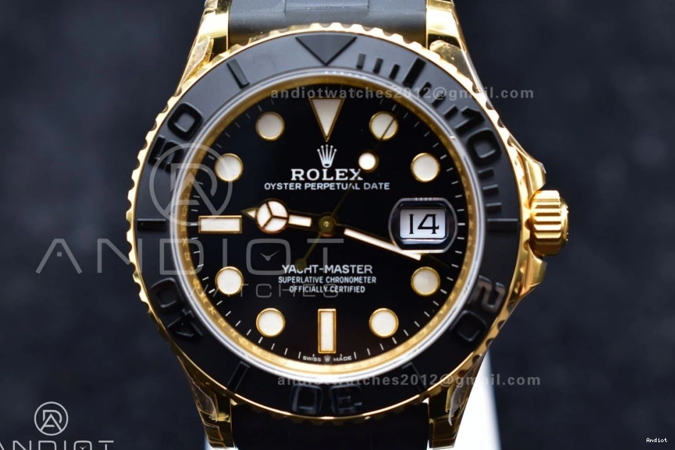 Black Ceramic 1:1 on 3D Edition Best Rubber Strap Yacht-Master VSF VS3235 42mm Black Bezel 226658 0410